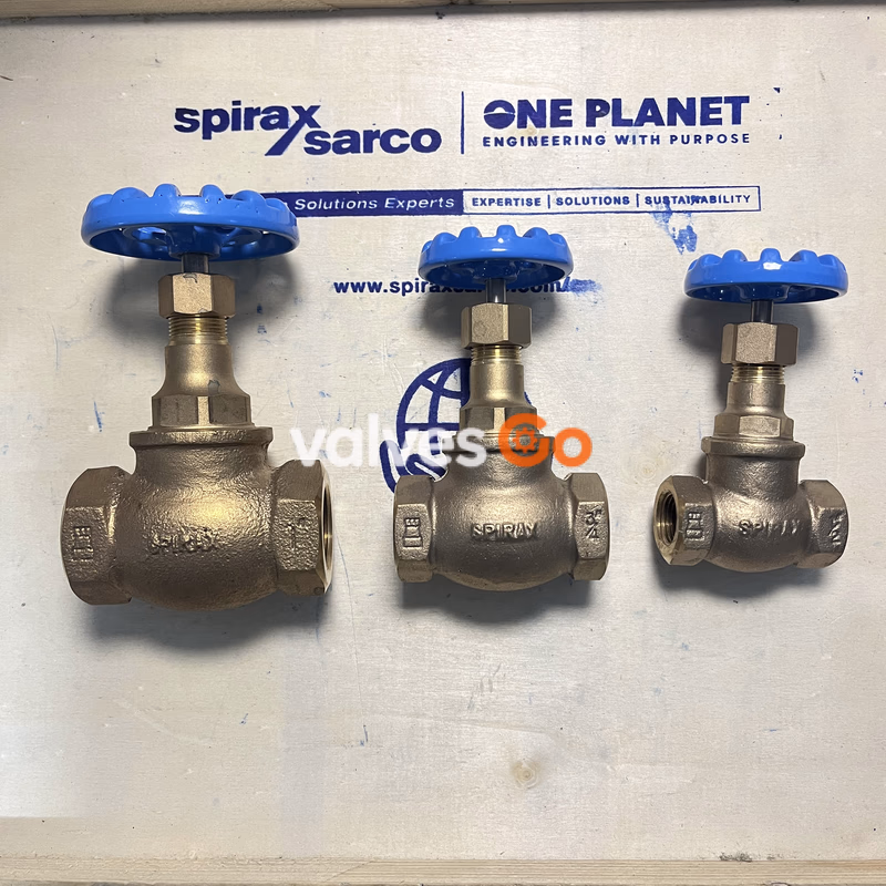 Spirax Sarco HV3 Bronze Globe Valve - Size Comparison Back