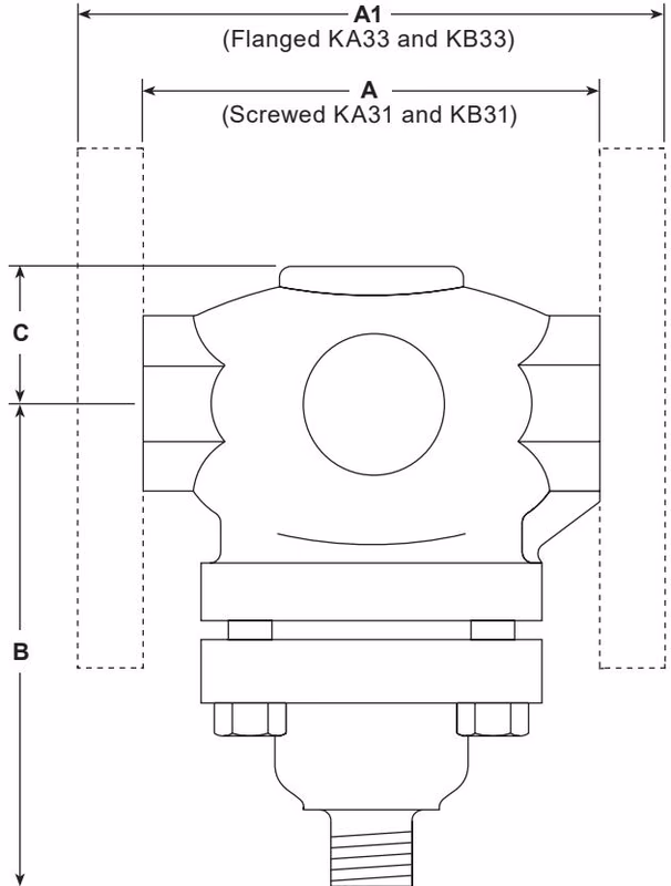 Spirax Sarco KB33 Dimensions Drawing
