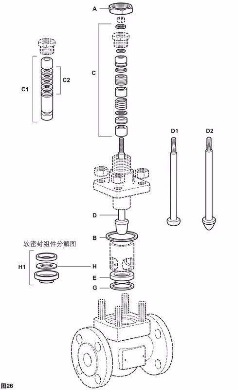 斯派莎克 Spirax Sarco ke73 斯派莎克 (Spirax Sarco) Spira-trol KE/L 系列备件图示 (位置C)