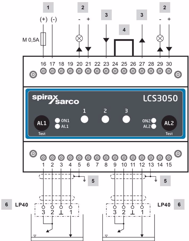 Spirax Sarco LCS3050 wiring diagram