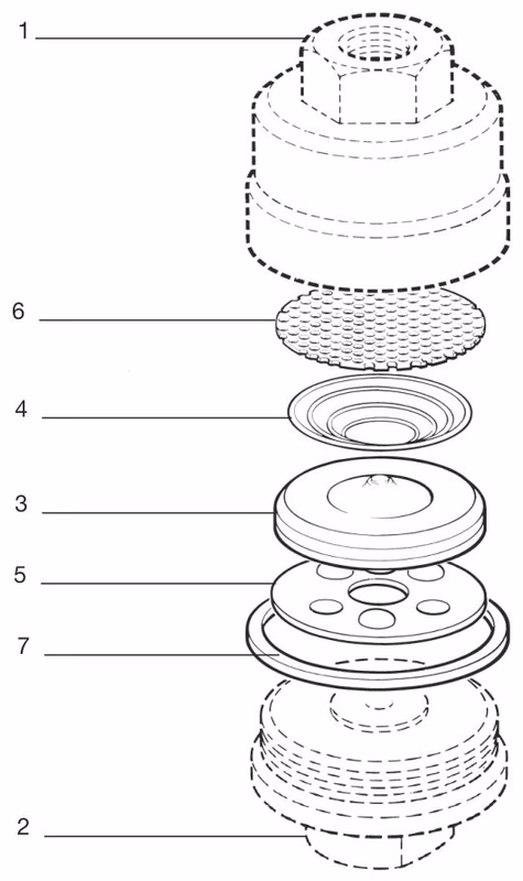 Spirax Sarco MST21/MST21H Stainless Steel Pressure Balanced Thermostatic Steam Trap - Spare Parts Drawing