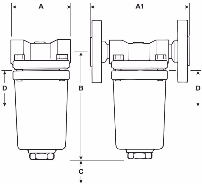 Spirax Sarco SCA Series dimensions diagram