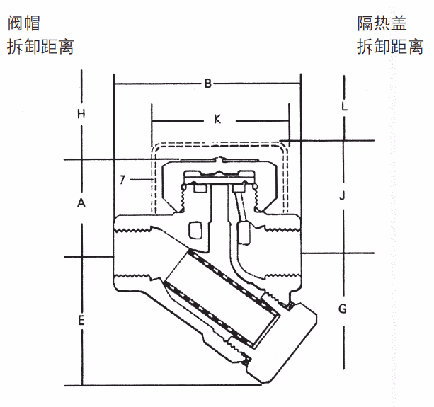 斯派莎克 Spirax Sarco TD16/TD16F 热动力型蒸汽疏水阀 - 尺寸图