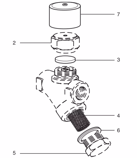 Spirax Sarco TD25/TD25F Thermodynamic Steam Trap - Spare Parts Diagram
