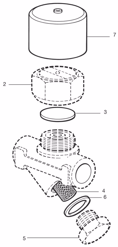 Spirax Sarco TD42S2/TD42S2LC Thermodynamic Steam Trap - Spare Parts Drawing