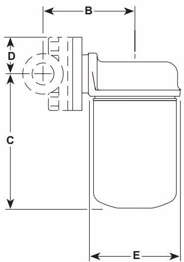 Spirax Sarco UIB30 dimensions diagram 1