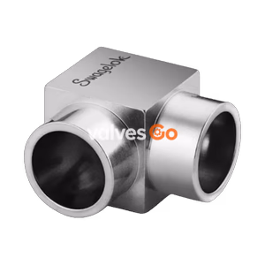 Swagelok 6LV-2MW-9 316L VIM-VAR Micro-Fit® 90° Union Elbow, 1/8 in. OD