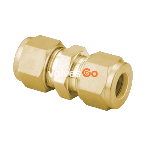 Swagelok B-12M0-6 Brass Tube Fitting Union, 12 mm Tube OD