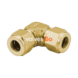 Swagelok B-1410-9 Brass Union Elbow, 7/8 in. Swagelok Tube Fitting