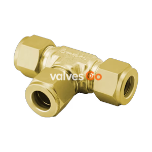 Swagelok B-200-3 Brass Union Tee Tube Fitting, 1/8 in. OD