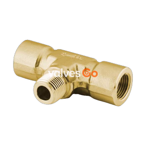 Swagelok B-4-BT Brass Branch Tee Pipe Fitting, 1/4 in. NPT