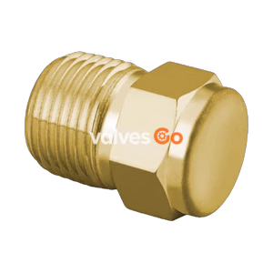Swagelok B-4-P Brass Pipe Plug, 1/4 in. Male NPT