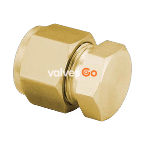Swagelok B-600-C Brass Tube Cap Fitting, 3/8 in.
