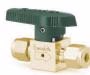 Swagelok B-8P6T brass quarter-turn instrument plug valve appearance