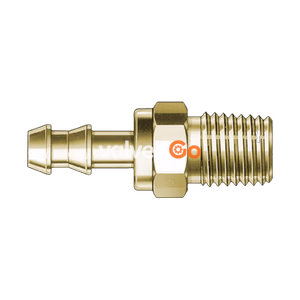 Swagelok B-PB6-PM6 Multi-Purpose Push-On Hose End Connection, 3/8 in. Brass Male NPT