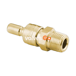 Swagelok B-QC4-S-4PM Brass Instrumentation Quick Connect Stem, 1/4 in. Male NPT