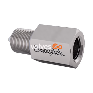 Swagelok CN6MM4NF15 316 Stainless Steel IPT Series Adapter, 3/8 in. Male Medium-Pressure Cone and Thread x 1/4 in. Female NPT, 15 000 psi (1034 bar)
