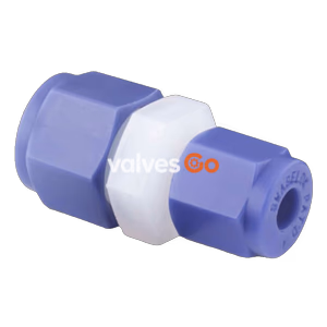 Swagelok PFA-620-6-4 PFA Tube Fitting, Reducing Union, 3/8 in. x 1/4 in.