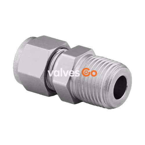 Swagelok S-600-1-4 Carbon Steel Tube Fitting, 3/8 in. Tube OD x 1/4 in. Male NPT