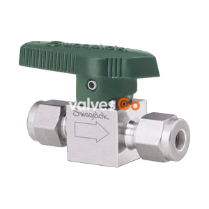 Swagelok SS-10P6T-MM Stainless Steel Quarter-Turn Instrument Plug Valve, 10 mm Swagelok Tube Fitting, 6.4 Cv