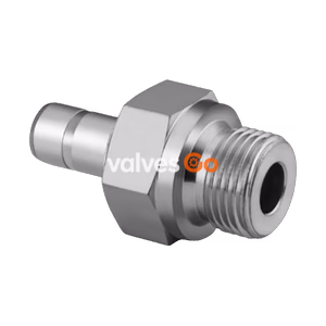 Swagelok SS-12-MTA-1-8RS Male Tube Adapter, 12 mm Tube OD x 1/2 in. Male ISO Parallel Thread