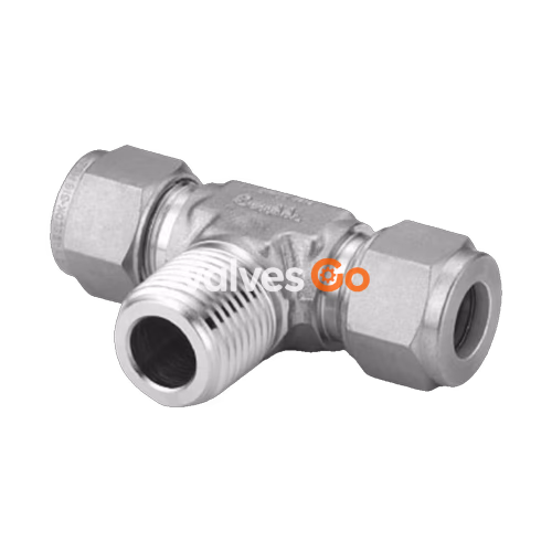 Swagelok SS-12M0-3-8TTM Stainless Steel Male Branch Tee, 12 mm x 1/2 in. Male NPT