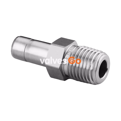 Swagelok SS-16-TA-1-8 Stainless Steel Male Tube Adapter, 1 in. Tube OD x 1/2 in. Male NPT