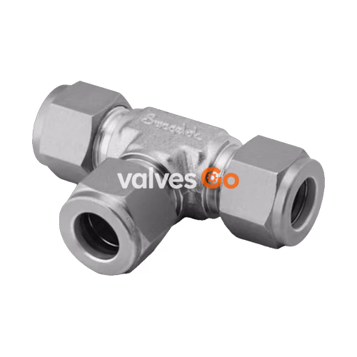 Swagelok SS-1610-3-16-8 Reducing Union Tee, 1 in. x 1 in. x 1/2 in. Tube OD