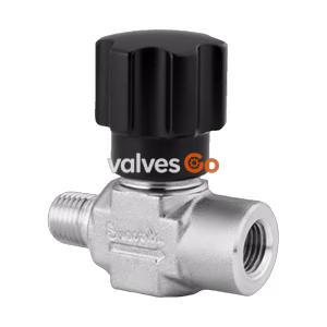 Swagelok SS-16DPM4-F4 Stainless Steel Integral Bonnet Needle Valve, 0.53 Cv, 1/4 in. MNPT x 1/4 in. FNPT