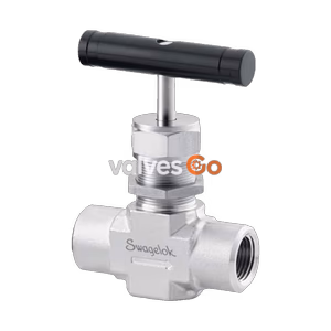 Swagelok SS-18RM8-F8 Stainless Steel Integral Bonnet Needle Valve, 1.80 Cv, 1/2 in. MNPT x 1/2 in. FNPT