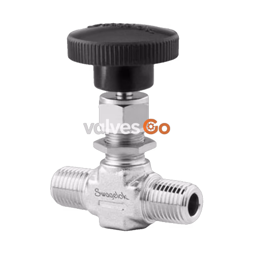 Swagelok SS-1KM4 Stainless Steel Integral Bonnet Needle Valve, 0.37 Cv, 1/4 in. MNPT