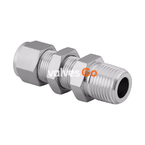 Swagelok SS-200-11-2 Bulkhead Male Connector, Stainless Steel Tube Fitting