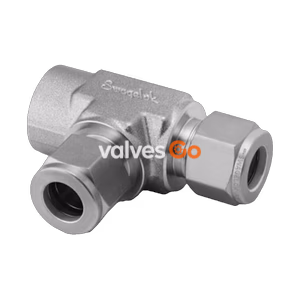 Swagelok SS-200-3TFT Stainless Steel Female Run Tee, 1/8 in. x 1/8 in. NPT x 1/8 in.