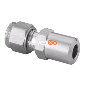 Swagelok SS-3M0-1-2WBT Swagelok Tube Fitting, Bored-Through Male Connector, 3 mm Tube OD x 1/8 in. Male Pipe Weld