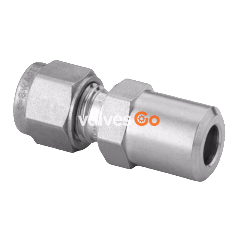 Swagelok SS-3M0-1-2WBT Swagelok Tube Fitting, Bored-Through Male Connector, 3 mm Tube OD x 1/8 in. Male Pipe Weld