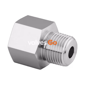 Swagelok SS-4-AG-4 Stainless Steel Gauge Adapter, 1/4 in. Female ISO Parallel x 1/4 in. Male NPT