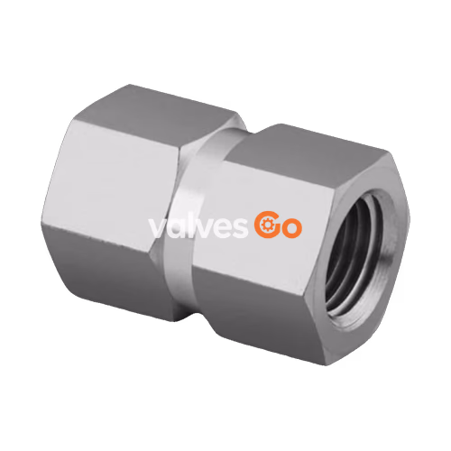 Swagelok SS-4-HCG-RT Stainless Steel Pipe Fitting, Hex Coupling, 1/4 in. Female ISO Tapered Thread