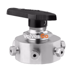 Swagelok SS-43Y6FS2 40 Series 6-Way Crossover Ball Valve, 1/8 in. Female Tube Fitting