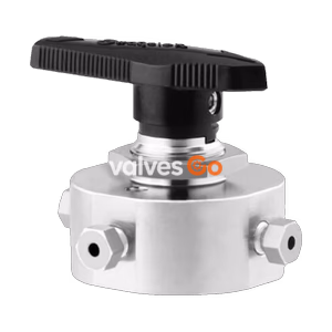 Swagelok SS-43YFS2 Stainless Steel 1-Piece 40 Series 4-Way Ball Valve, 0.08 Cv, 1/8 in. Tube Fitting
