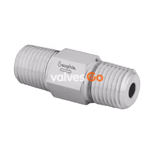 Swagelok SS-4CP2-RT-1 1-Piece Poppet Check Valve, Fixed Pressure, 1/4 in. Male ISO, 1 psig