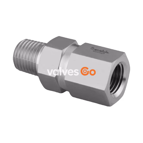 Swagelok SS-4CP5-1/3 1-Piece Poppet Check Valve, 1/4 in. NPT, 1/3 psi Cracking Pressure