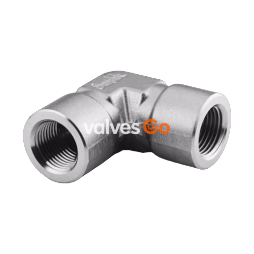 Swagelok SS-6-E Stainless Steel Pipe Fitting, 90° Elbow, 3/8 in. Female NPT