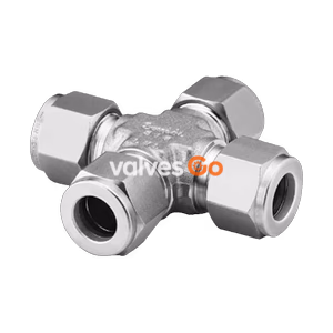 Swagelok SS-600-4 Stainless Steel Union Cross Tube Fitting, 3/8 in. OD