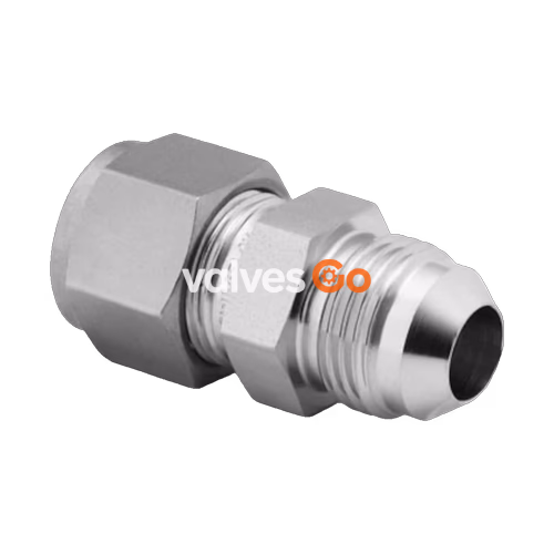 Swagelok SS-600-6-4AN Stainless Steel Tube Fitting Union, 3/8 in. Swagelok x 1/4 in. AN Flare