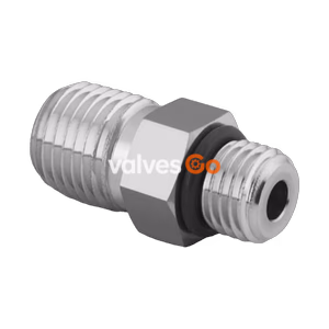 Swagelok SS-8-SAE-1-8 Stainless Steel Adapter, 3/4-16 Male SAE/MS x 1/2 in. Male NPT