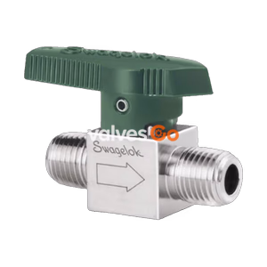 Swagelok SS-8P6T2 Quarter Turn Instrument Plug Valve, 1/2 in. MNPT, 2.3 Cv