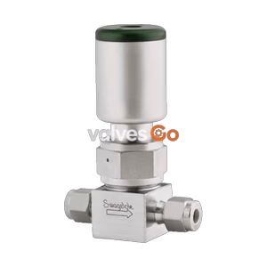 Swagelok SS-BNS4-2O 316L Stainless Steel High Purity Bellows Sealed Valve, 1/4 in. Tube Fitting