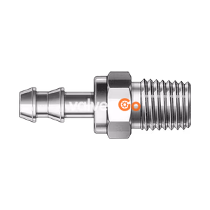 Swagelok SS-PB4-PM4 Multi-Purpose Push-On Hose End Connection, Male NPT, 1/4 in.