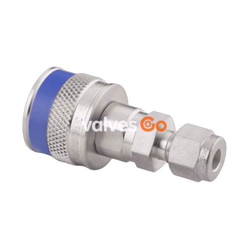 Сважлок Swagelok SS-QC4-B-400K5 Корпус быстроразъемного соединения для приборов, трубный фитинг Сважлок Swagelok 1/4 дюйма, синий ключ