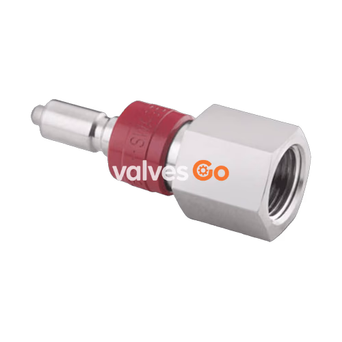 Swagelok SS-QC4-D-4PFKZ Stainless Steel Quick Connect Stem with Valve, QC4 Series, 1/4 in. Female NPT
